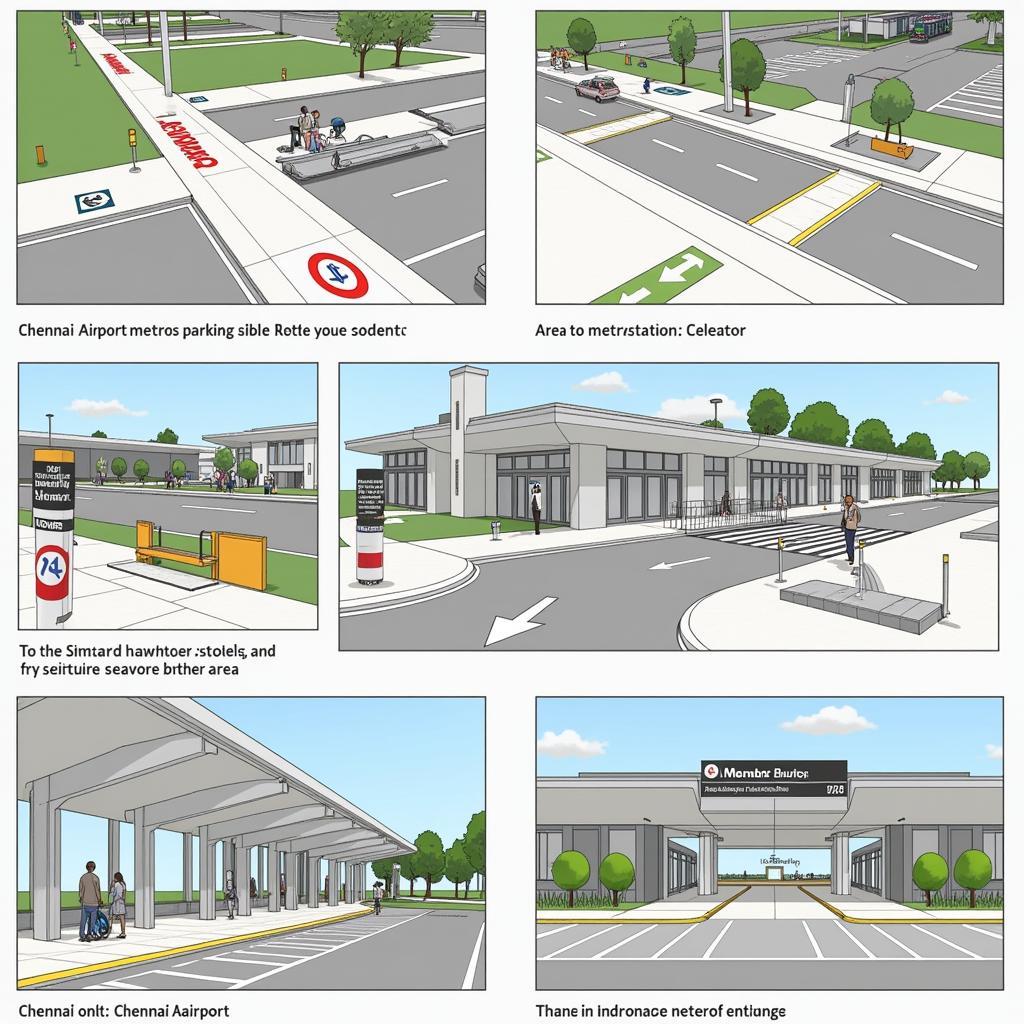 Chennai Airport Metro Parking to Metro Station