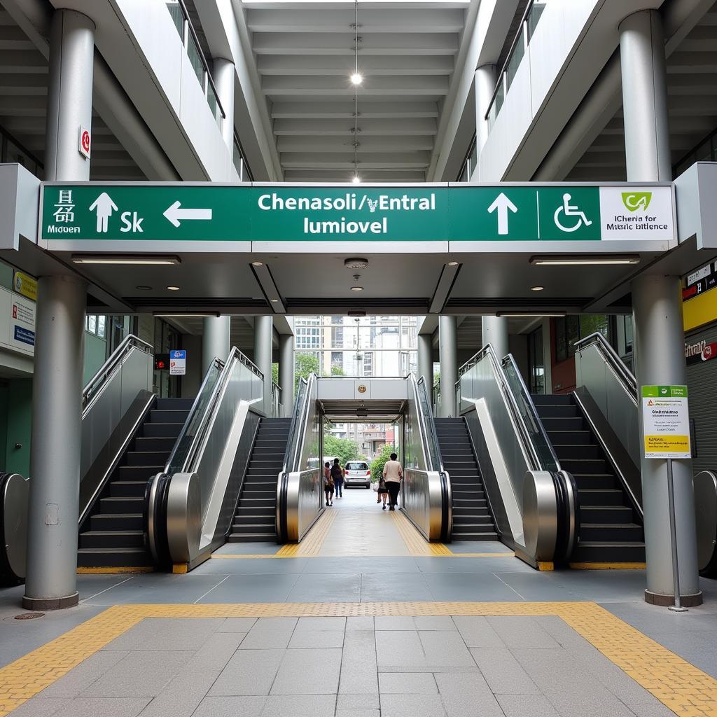 Chennai Central Metro Station Entrance