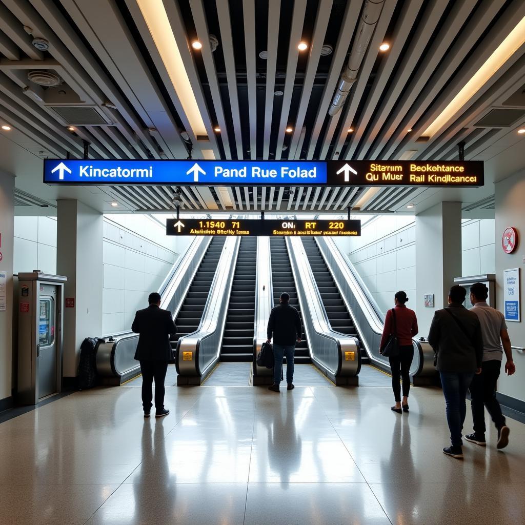 Chennai Metro Rail station near the airport