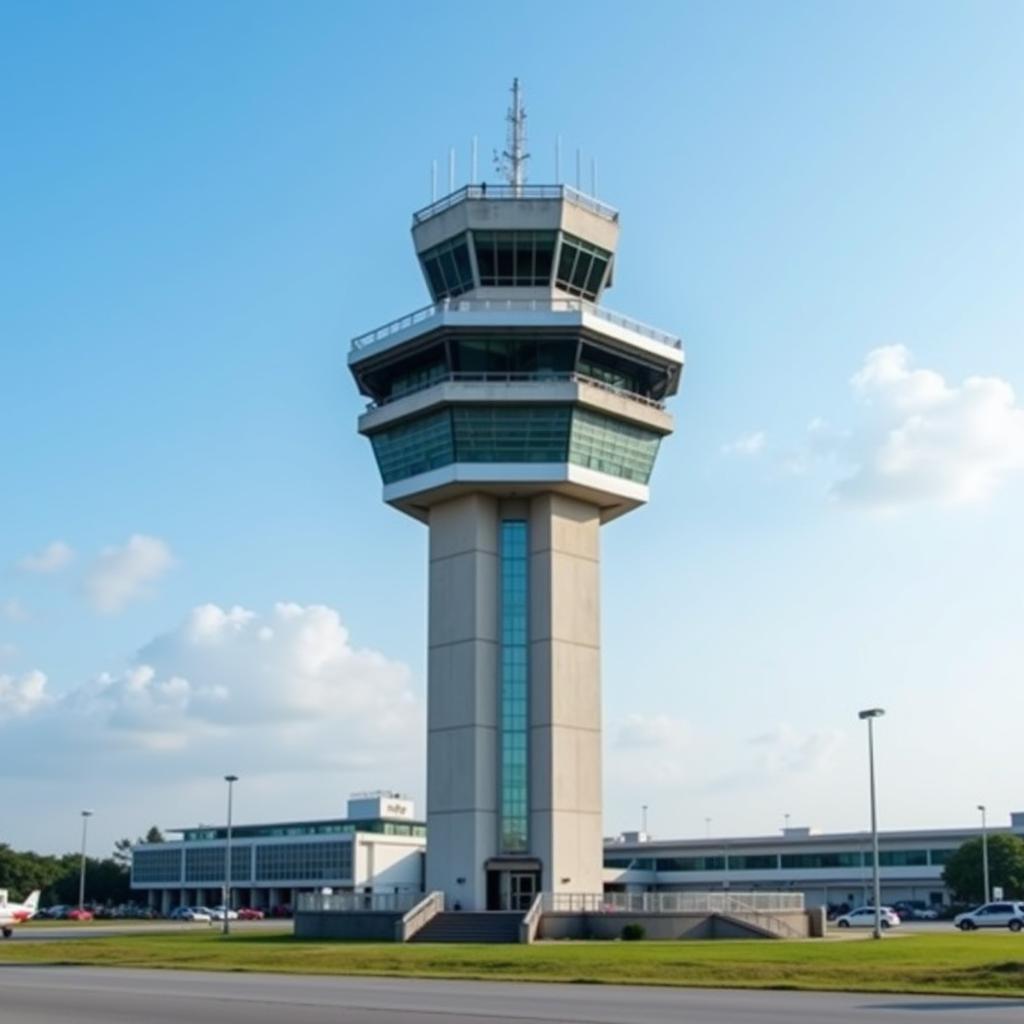 Coimbatore Airport Control Tower: A close-up of the airport's control tower, highlighting its modern technology and crucial role in air traffic management.