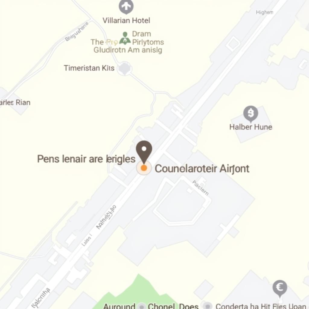 Map showing hotels near Coimbatore Airport