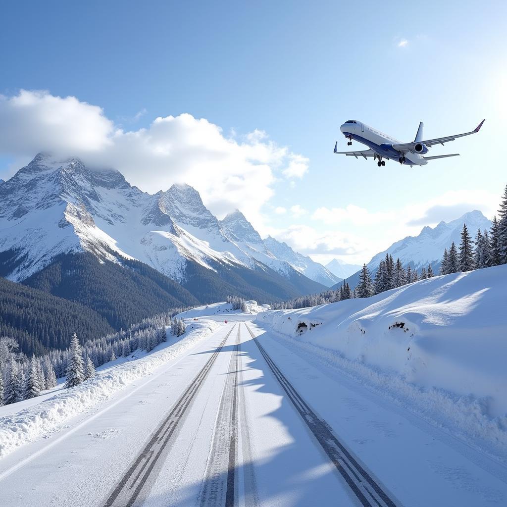 Courchevel Altiport Short Runway and Steep Slope