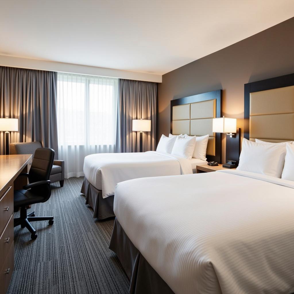 Comfortable and Modern Guest Room at Crystal City Marriott Reagan Airport