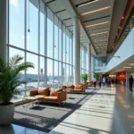 Modern Interior of CST Airport Terminal