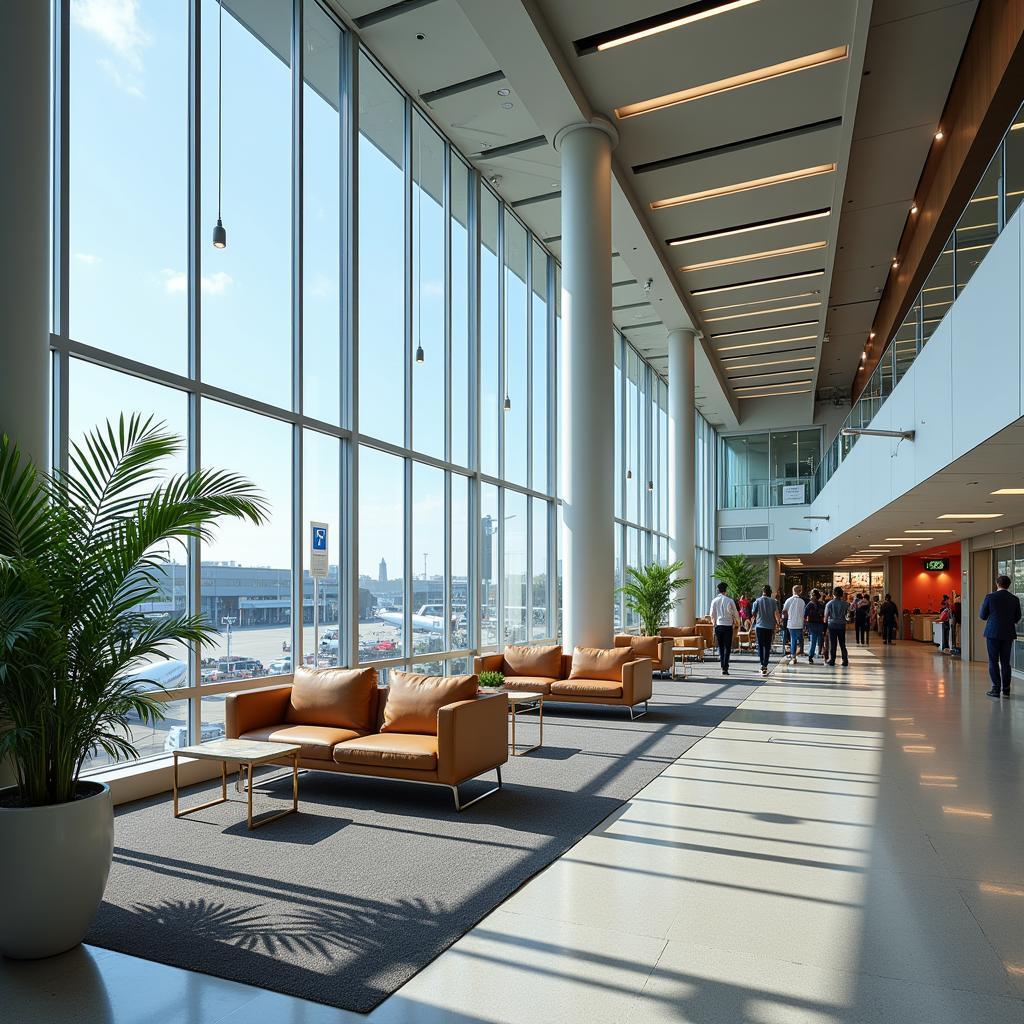 Modern Interior of CST Airport Terminal