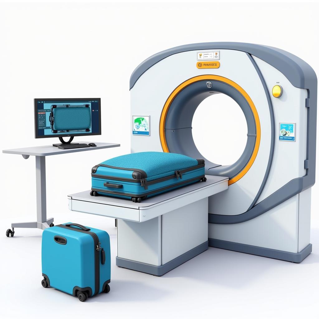 CT Scanner Airport Baggage Screening 3D Image