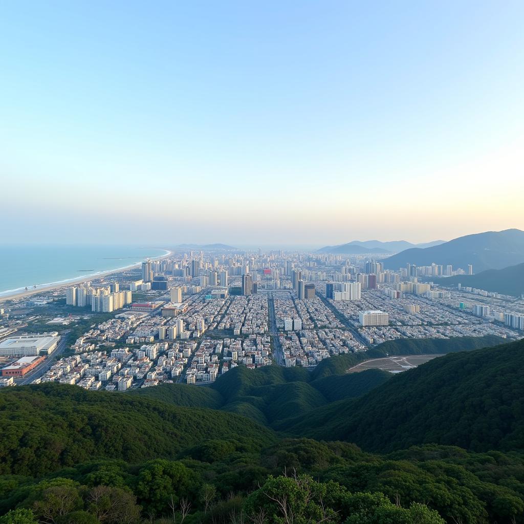 Da Nang Cityscape View from Airport