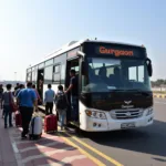 Delhi Airport AC Bus to Gurgaon