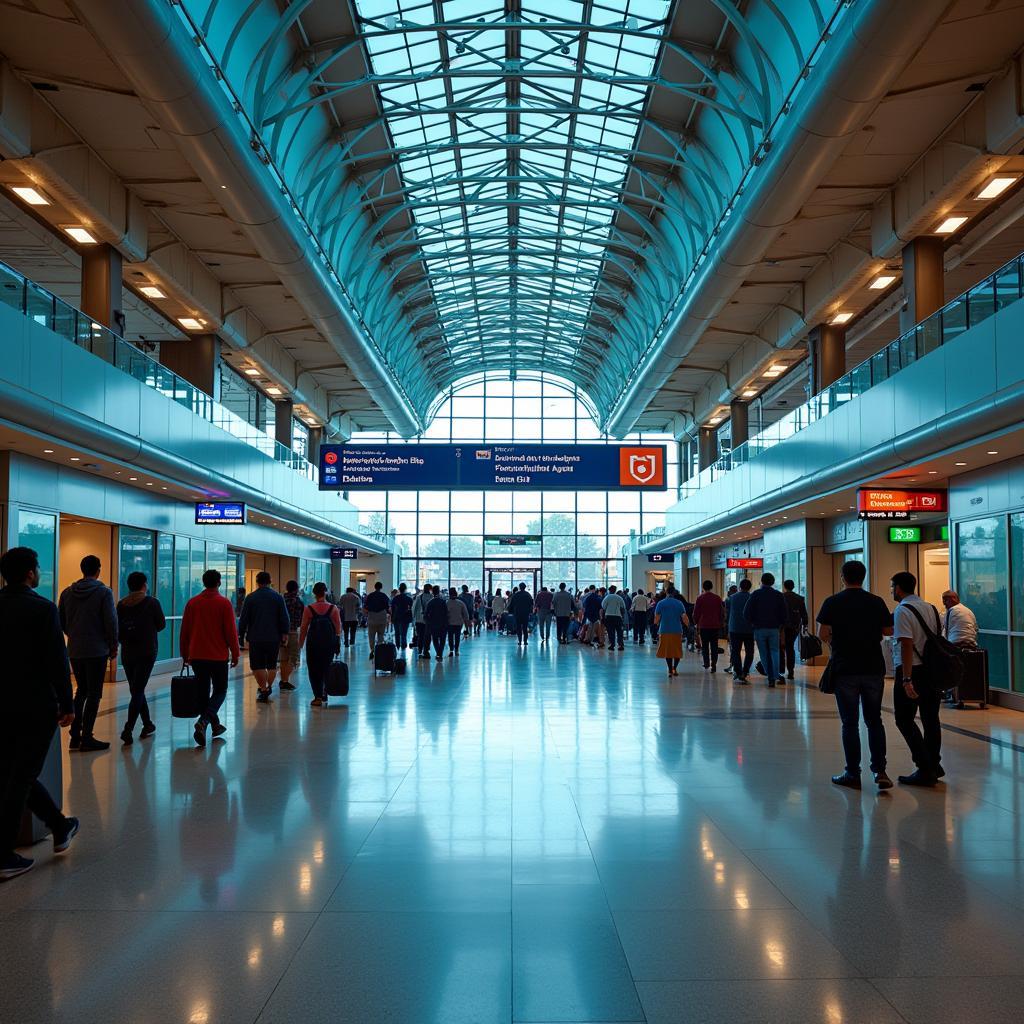 Delhi Airport Arrival Hall for Travelers from Kashmiri Gate