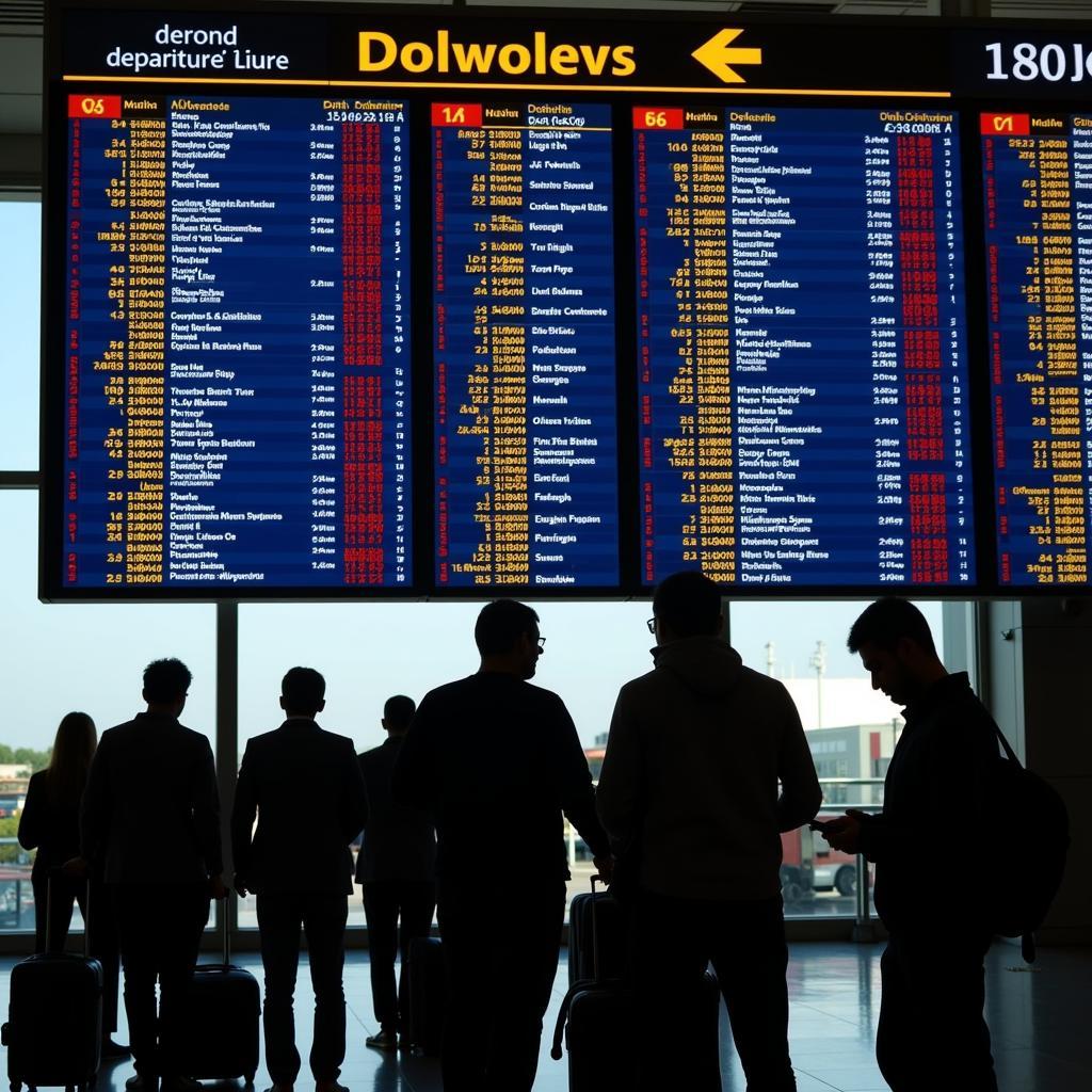 Delhi Airport Departure Screens