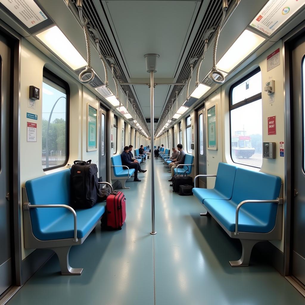 Delhi Airport Metro Interior