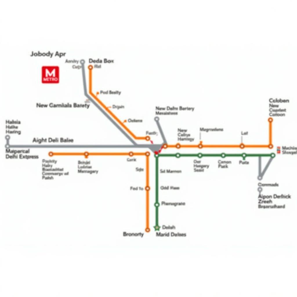 Delhi Airport Metro Map