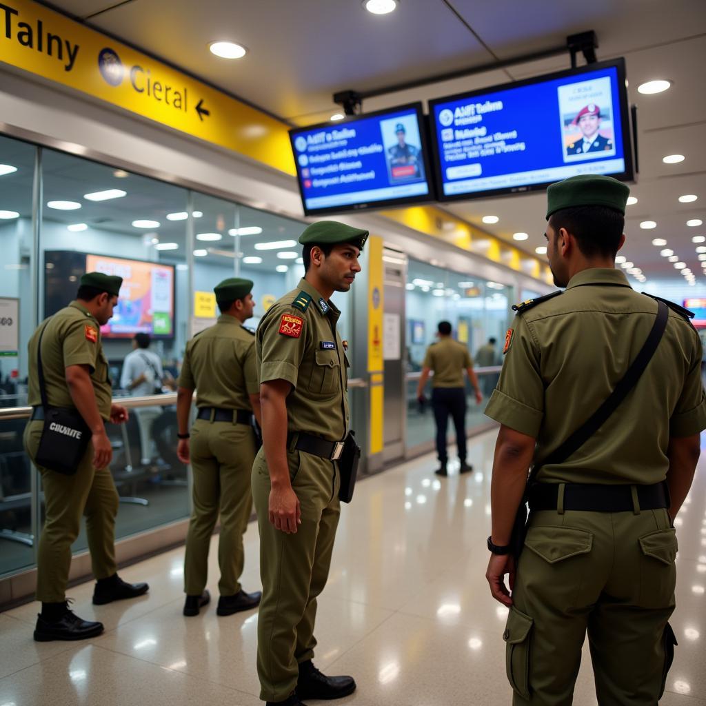 CISF Security Operations at Delhi Airport