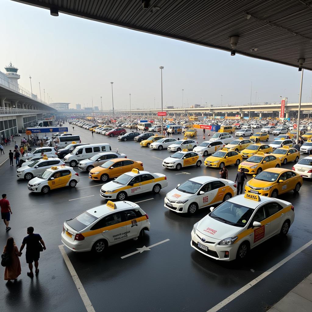 Delhi Airport Taxi Pickup Area