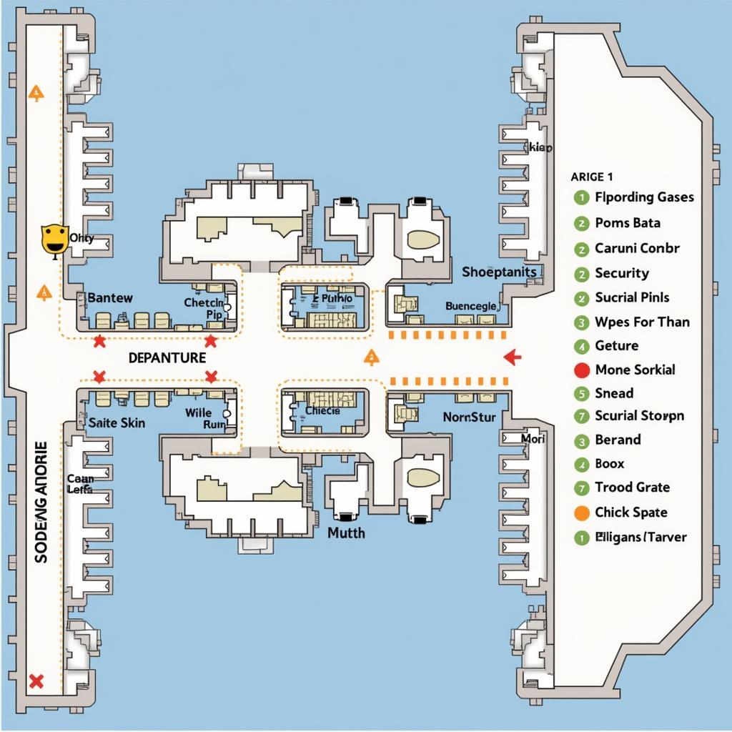 Delhi Airport Terminal 1 Departures Map