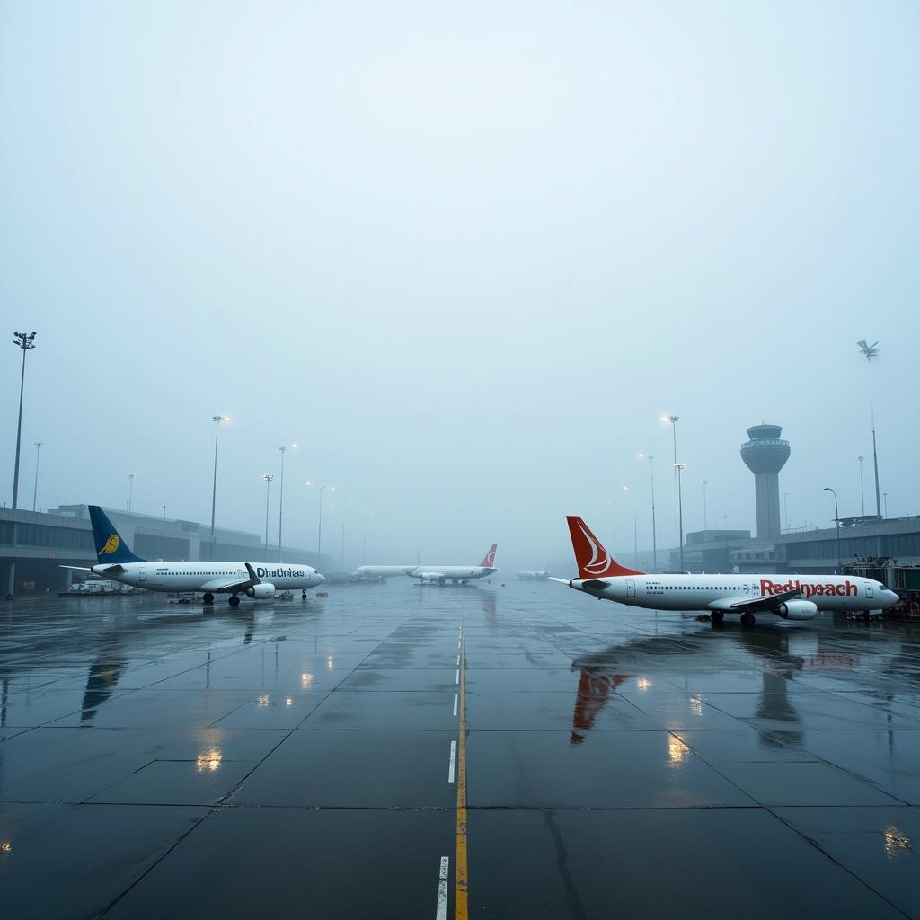 Delhi Airport Flight Delay Due to Weather