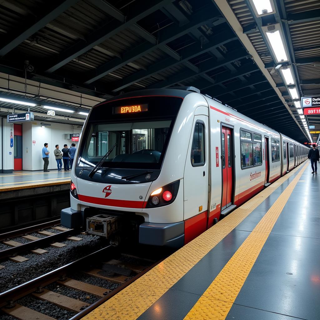 Delhi Metro Airport Express Line providing efficient transportation to the airport