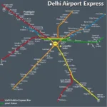 Delhi Metro Airport Express Line Route Map