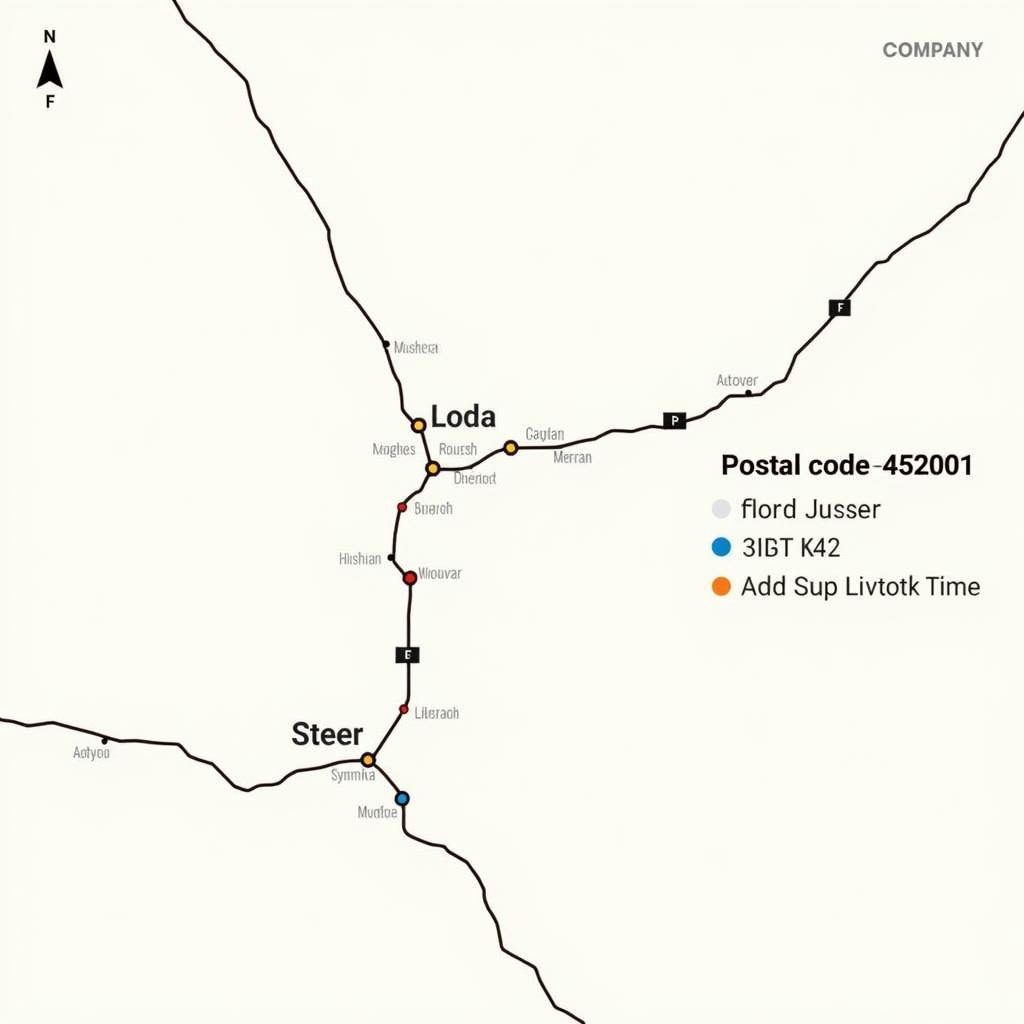 Distance Map from 452001 to Indore Airport