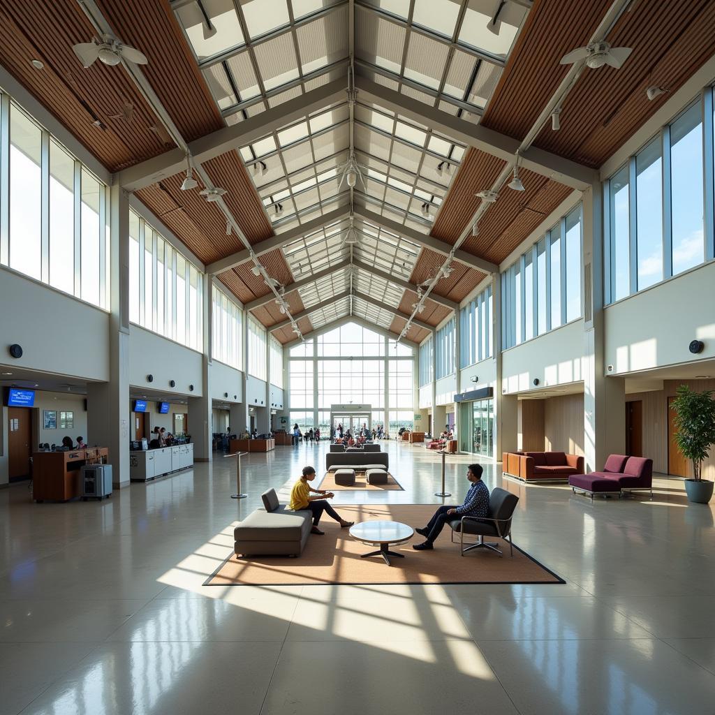 Djibouti Airport Interior Terminal: Modern and comfortable waiting areas for passengers