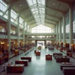 Inside the terminal of Doha Old Airport