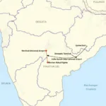 Map of Domestic Airports near Delhi