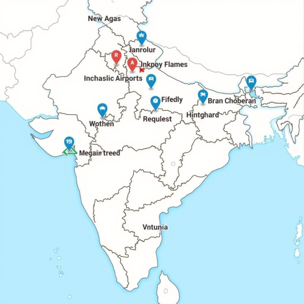 Interactive Domestic Airports in India Map