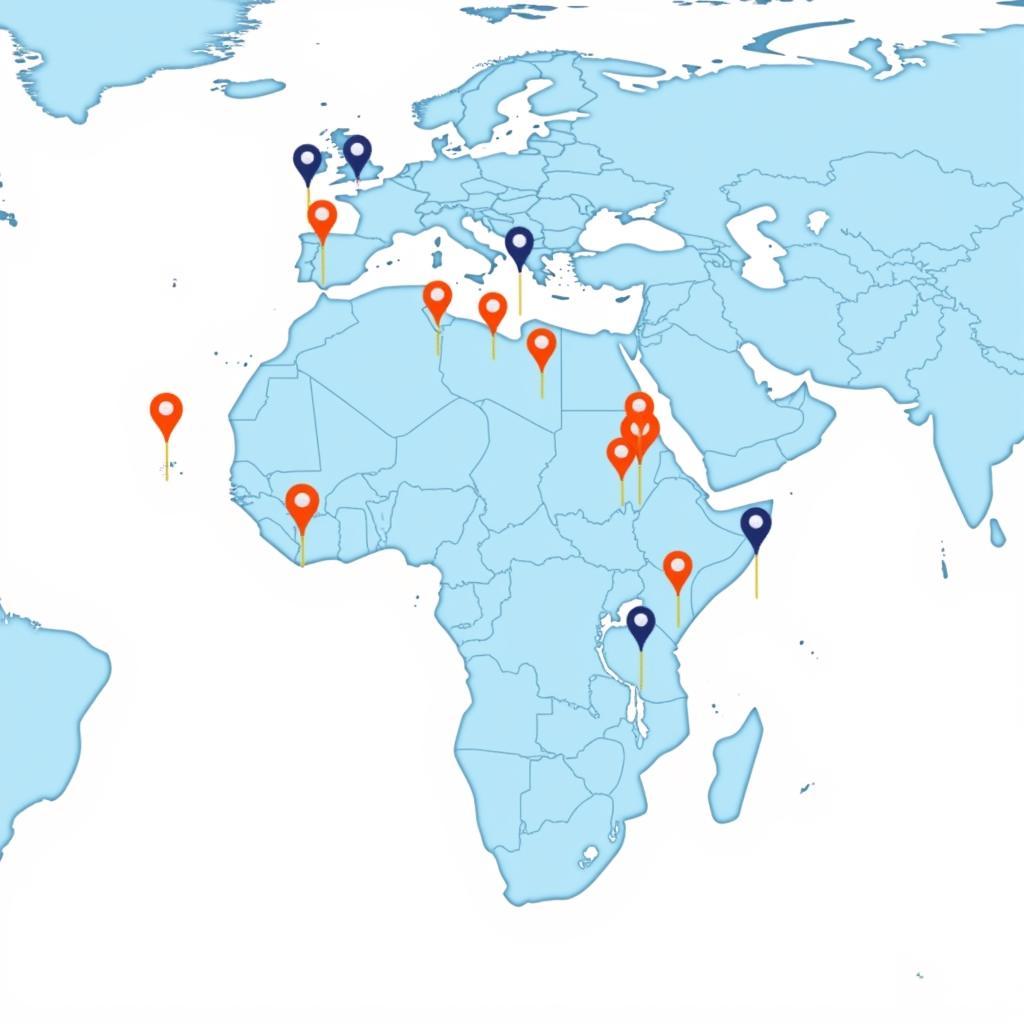 Dreamfolks Global Airport Lounge Network: A world map highlighting the extensive network of airport lounges accessible through Dreamfolks membership.