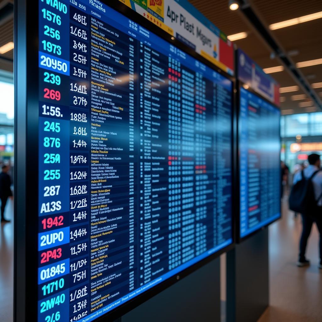 Dubai Airport Real-Time Flight Information Display