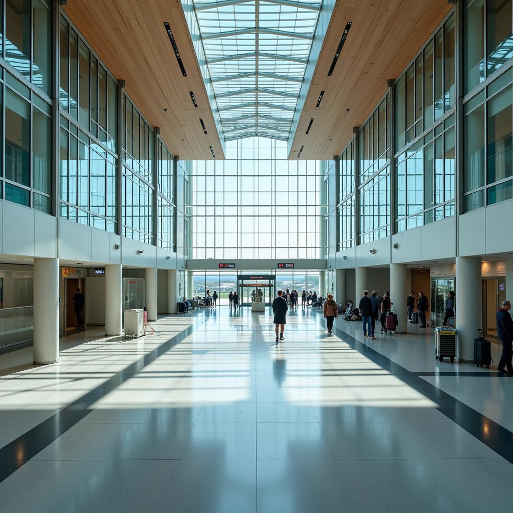 Modern Architecture of Dushanbe Airport Terminal