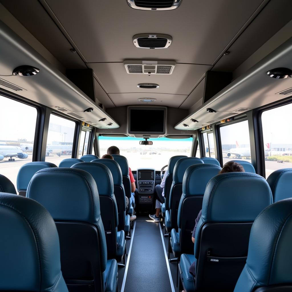 Inside the Etihad Bus: Comfortable Seating and Amenities