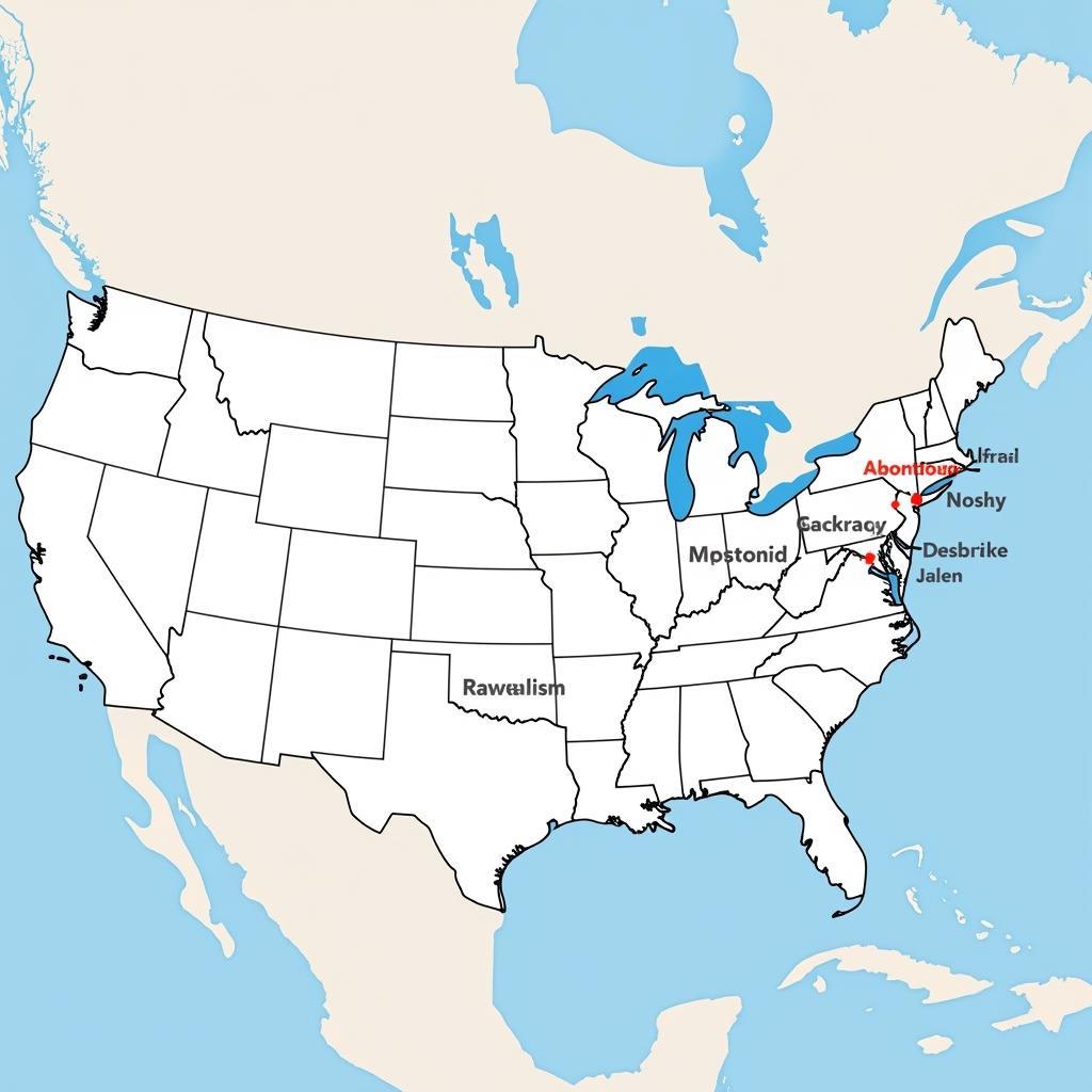 Map of FAA Identifiers