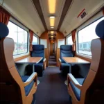 First Class Train Interior Amsterdam to Schiphol