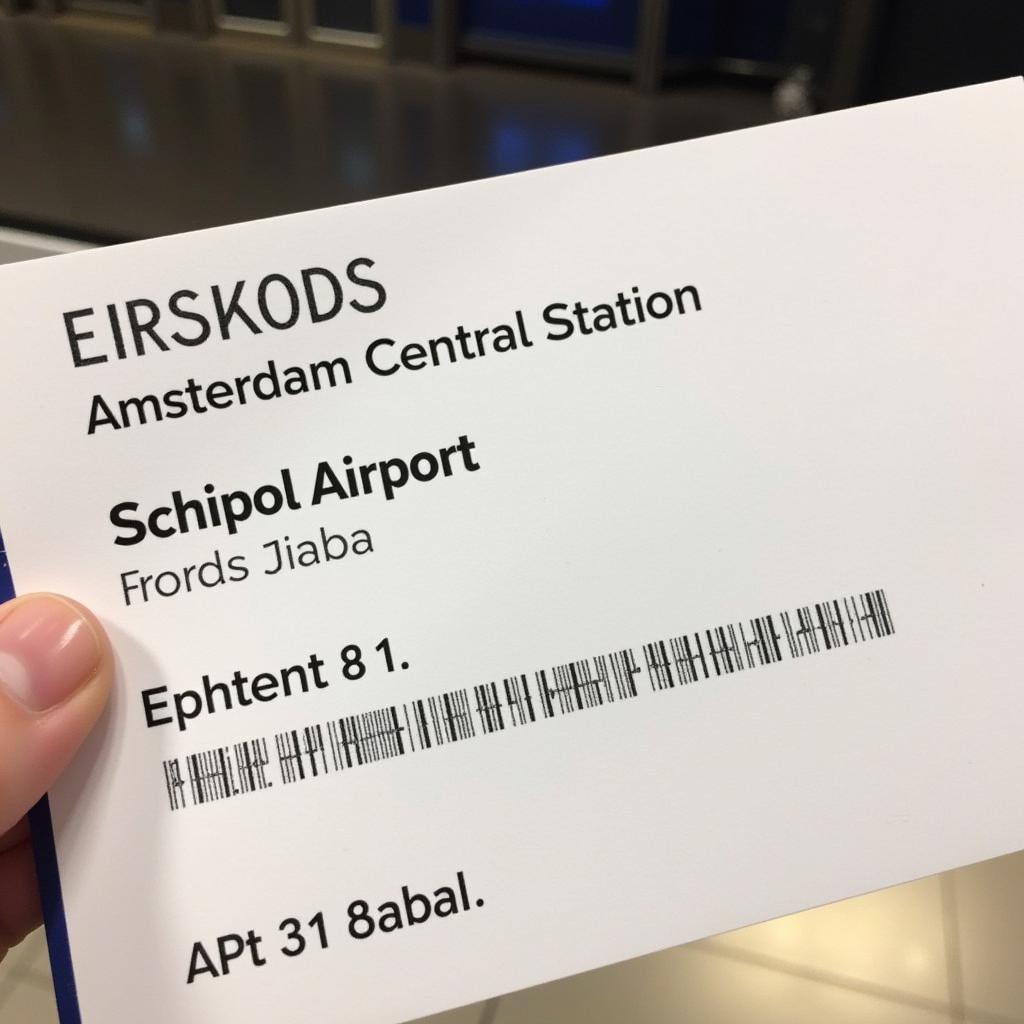 First Class Train Ticket Amsterdam to Schiphol