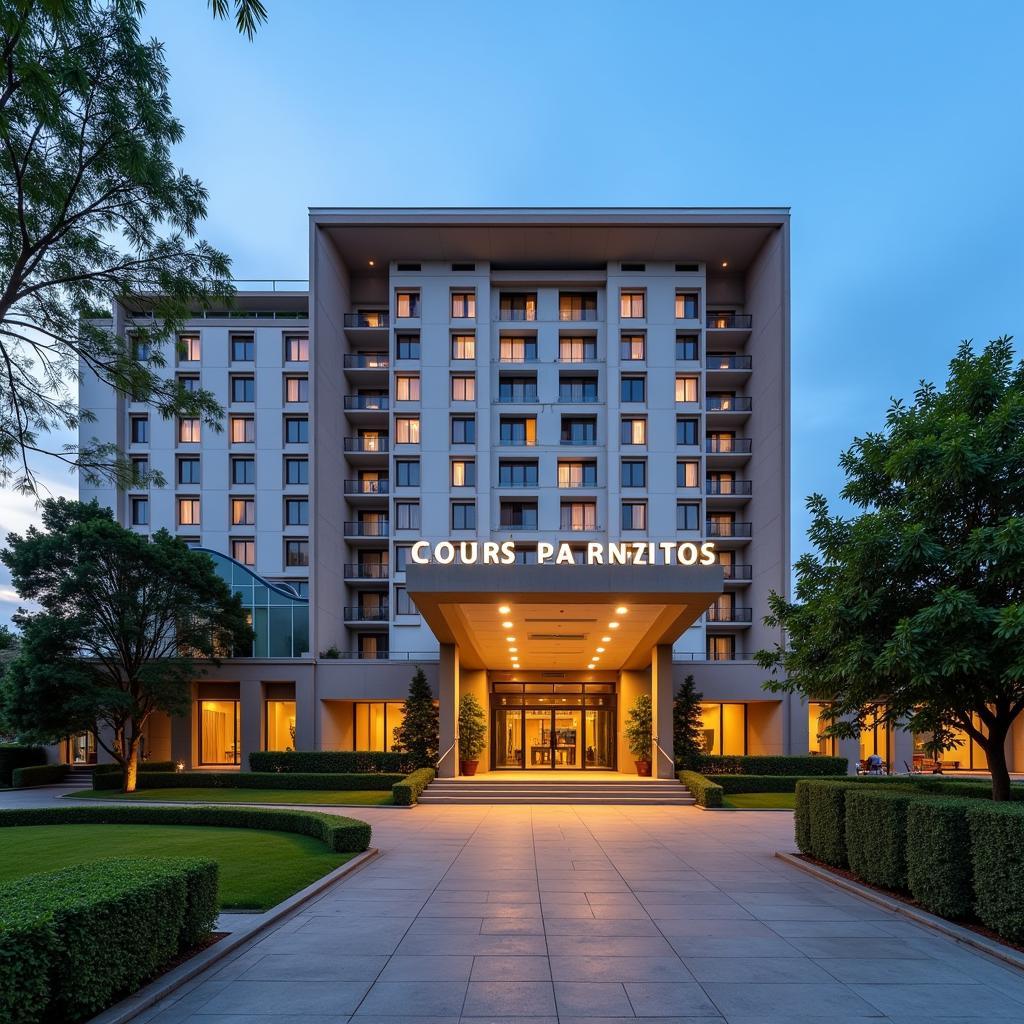 Luxurious Exterior of a Five-Star Hotel near Bangalore Airport