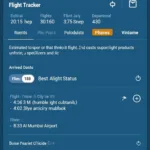 Flight 168 Mumbai Airport Arrival Tracker Screenshot