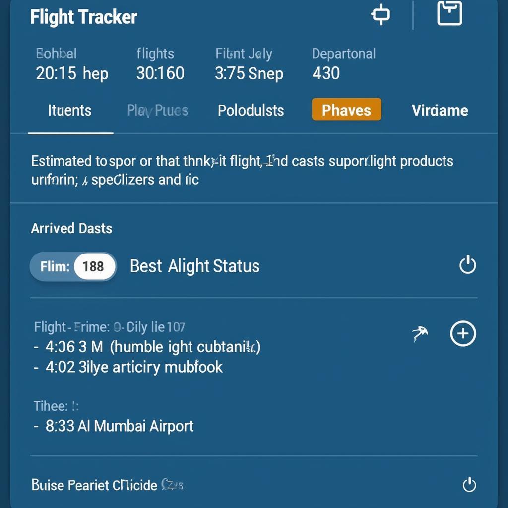 Flight 168 Mumbai Airport Arrival Tracker Screenshot