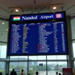 Nanded Airport Departure Board Showing Available Flights