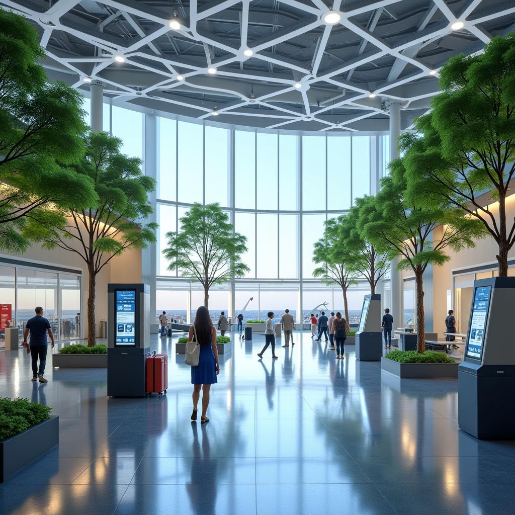 Future Airport Square with Integrated Technology