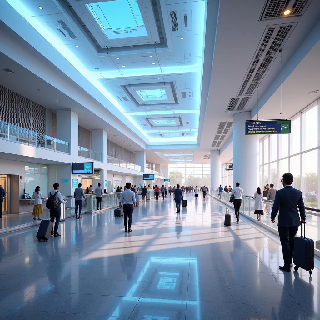 Conceptual design of a futuristic Indian airport with advanced technology integration