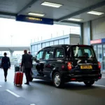 Dropping off Passengers at Gatwick Airport in a 7 Seater Taxi