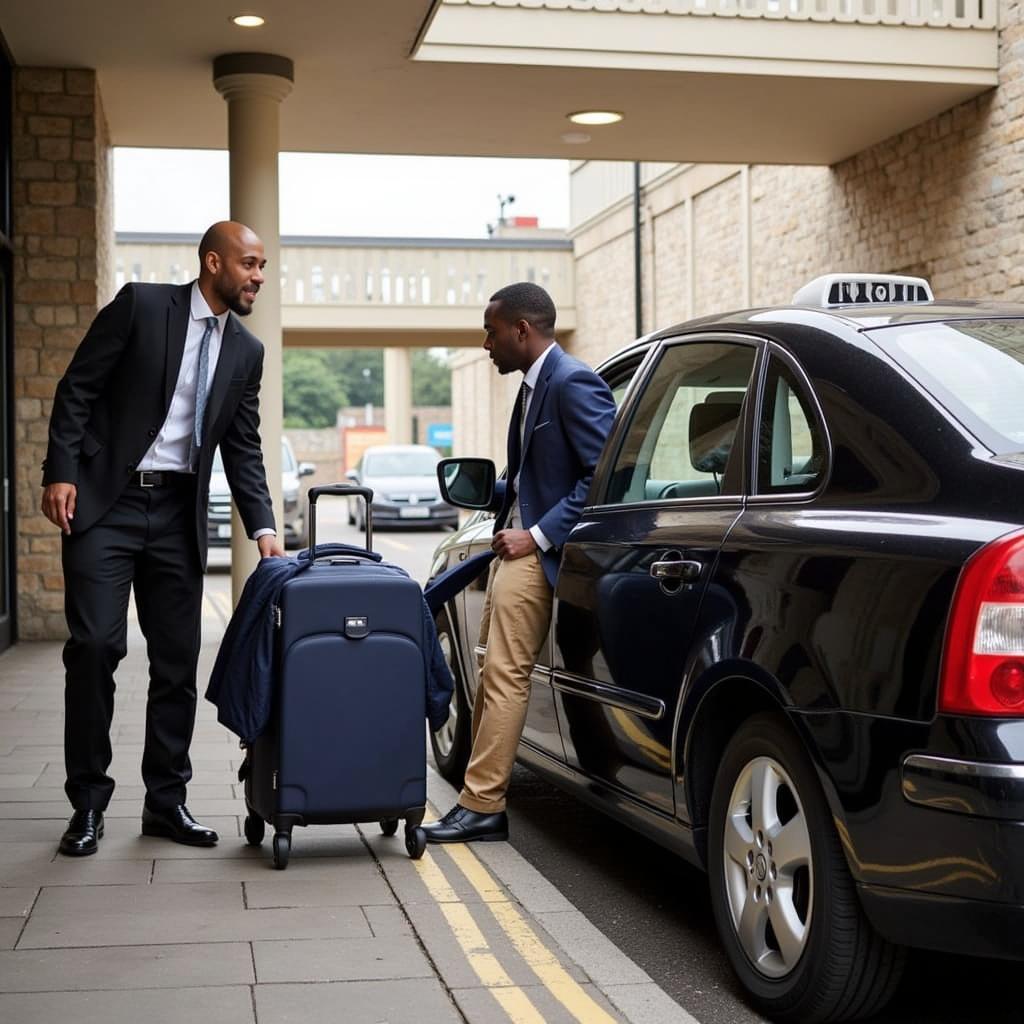 Gatwick Airport Taxi Arriving at Destination