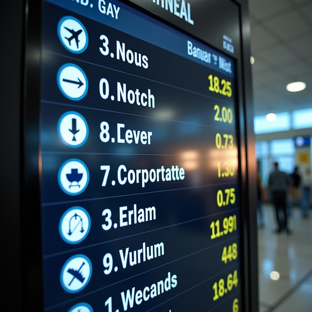 Gaya Airport Flight Information Display Screen Showing GAY Airport Code