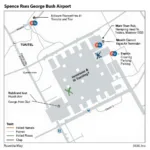 George Bush Airport Navigation Map