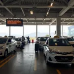 Goa Airport Taxi Stand Showing Available Taxis