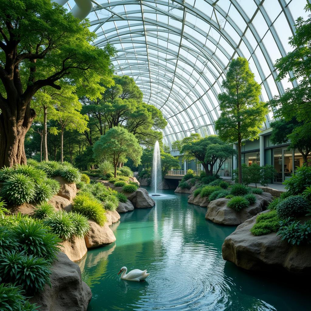 Relaxing Green Areas within Hong Kong Airport