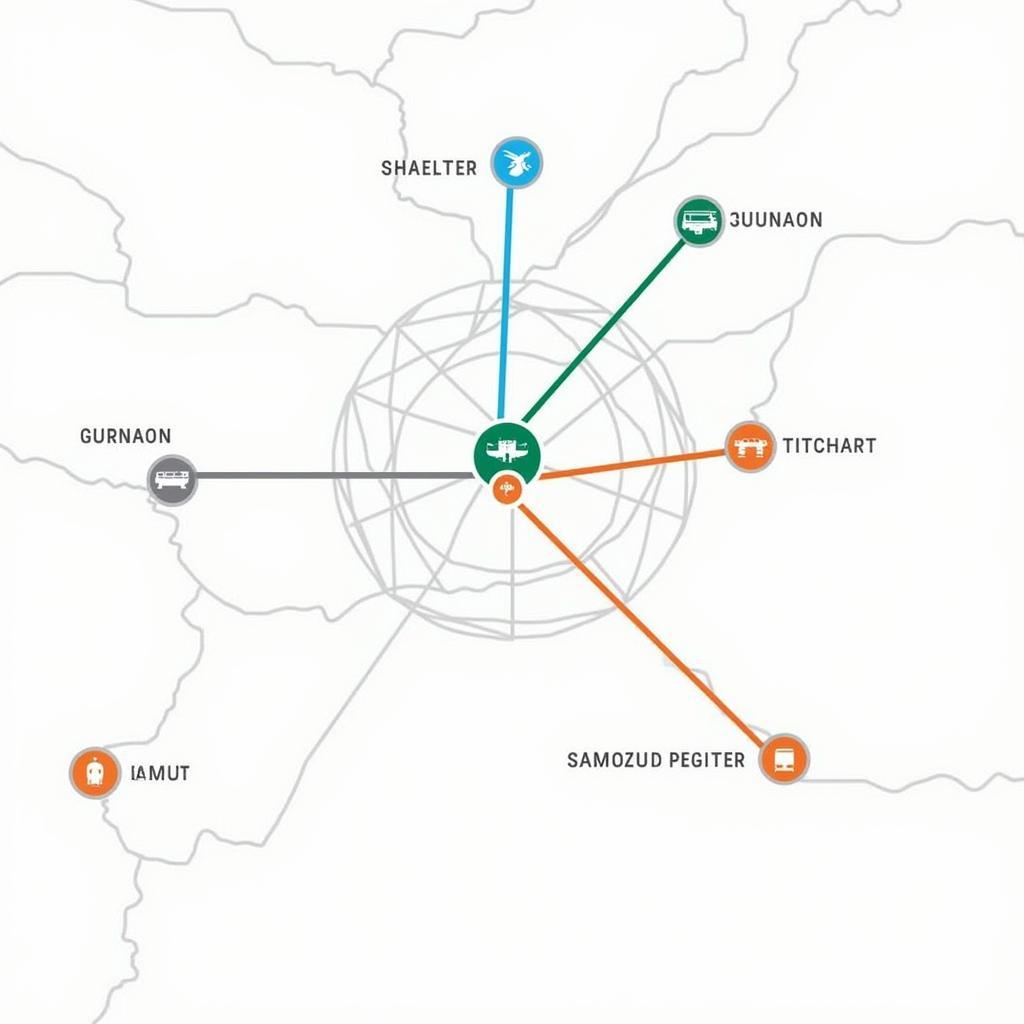 Gurgaon AC Bus Route Map