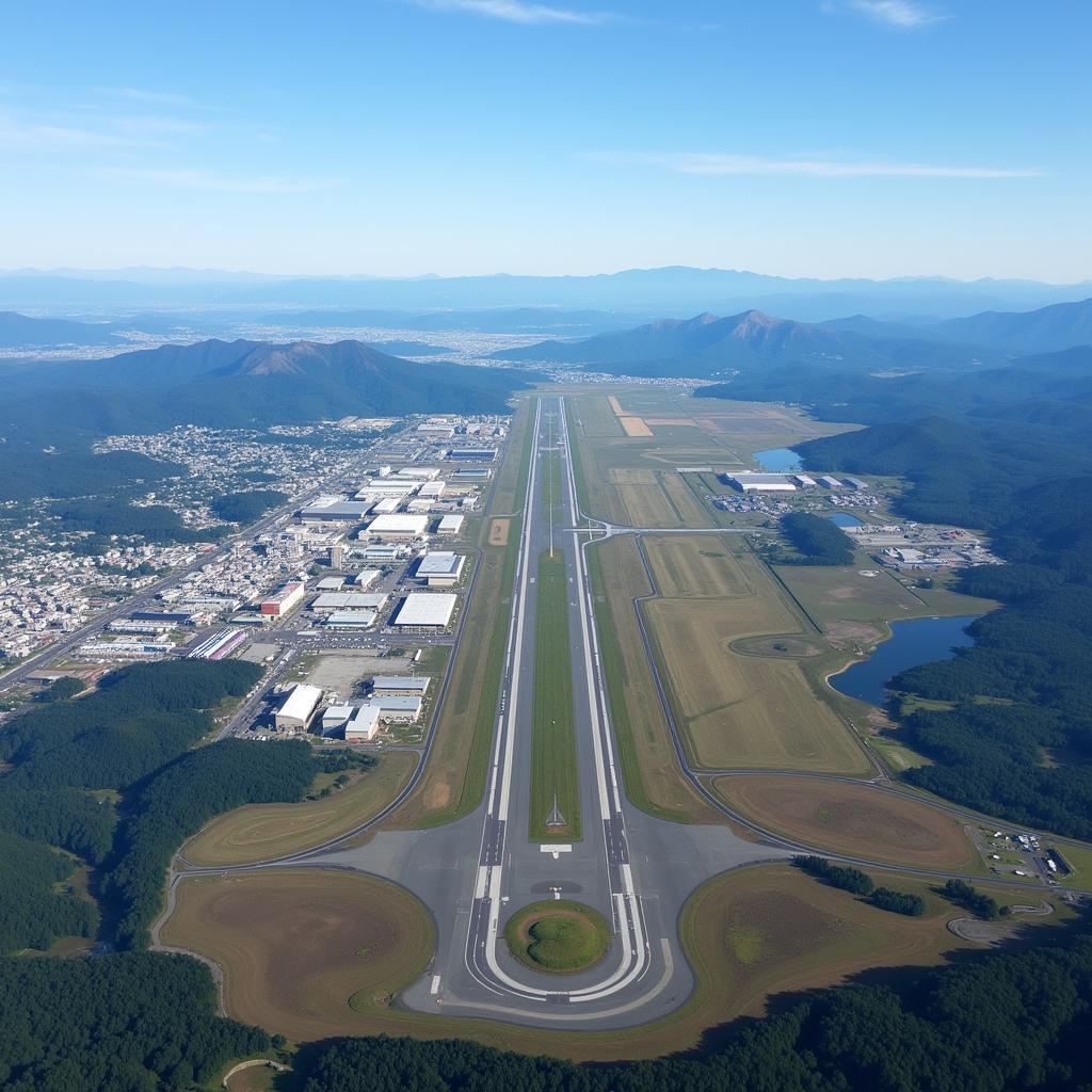 Hokkaido Airport Aerial View: A bustling hub connecting travelers to Japan's northern island.