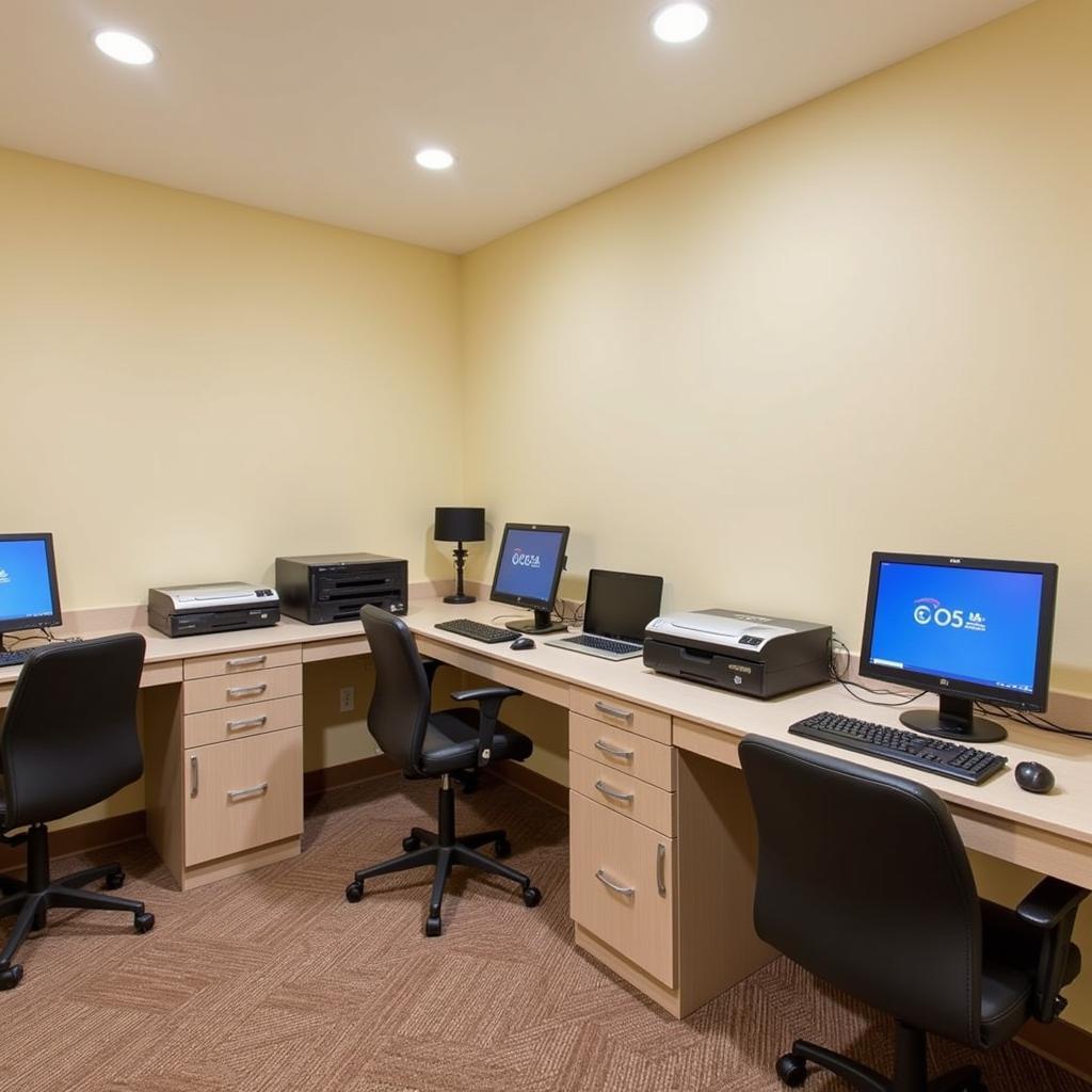 Business center at Holiday Inn Al Khobar Old Airport Road equipped with modern facilities for business travelers