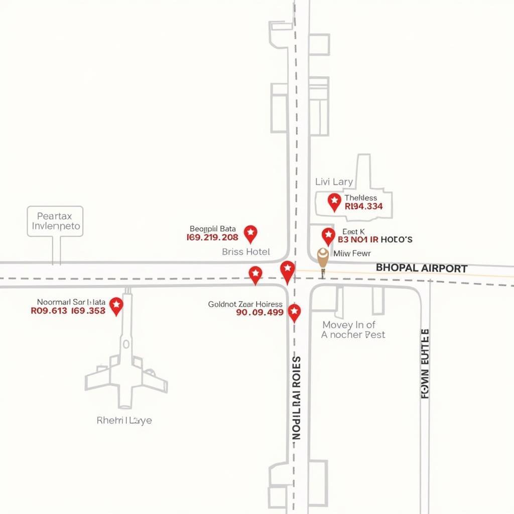 Hotels Near Bhopal Airport Map